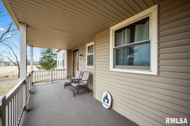 view of patio with covered porch