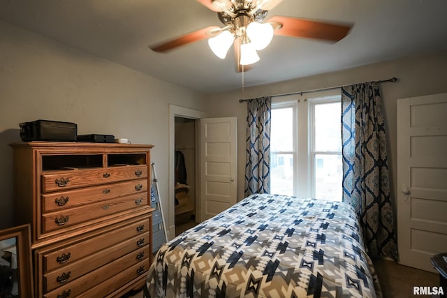 bedroom with ceiling fan