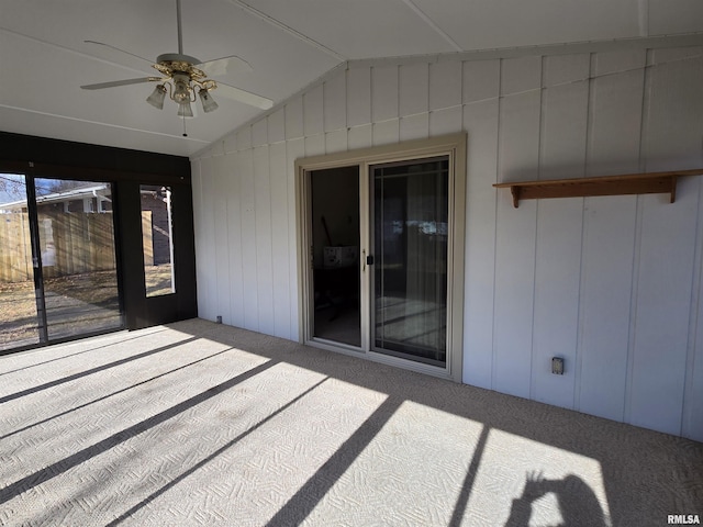 view of patio / terrace featuring ceiling fan