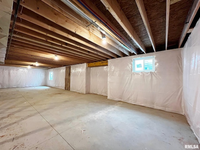 view of basement