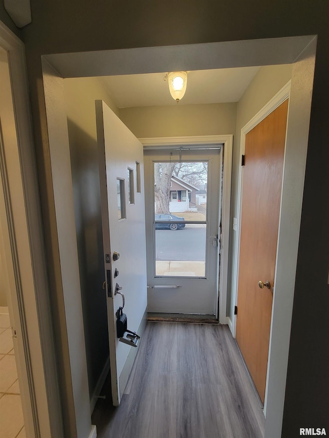 entryway featuring light hardwood / wood-style floors