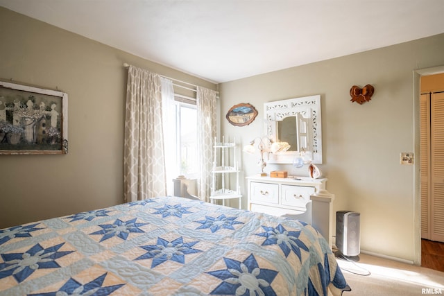 bedroom featuring carpet flooring