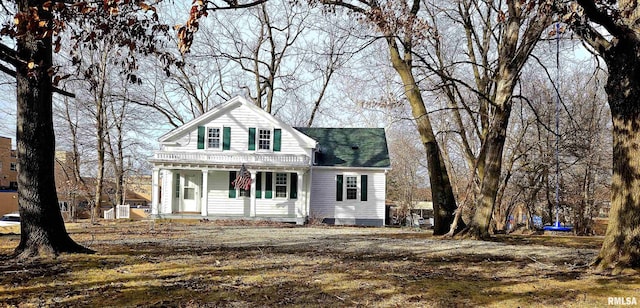 view of front of home with covered porch