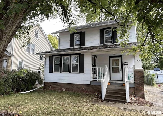 view of front of house featuring covered porch