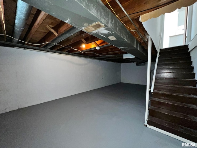 view of basement