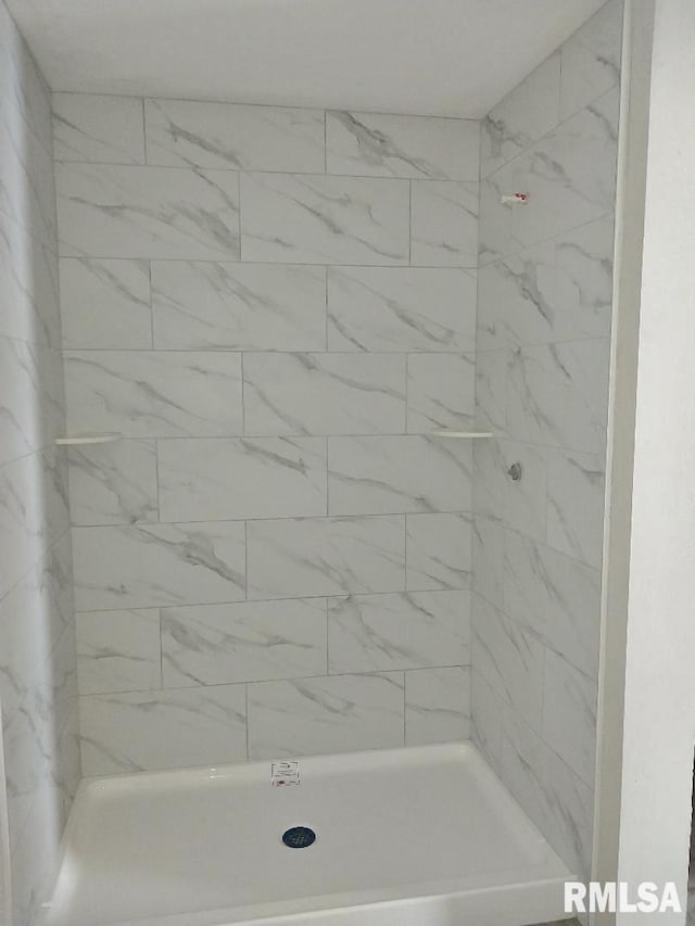 bathroom featuring walk in shower