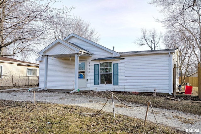 view of front of home