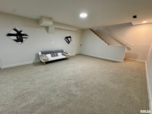 interior space with carpet flooring