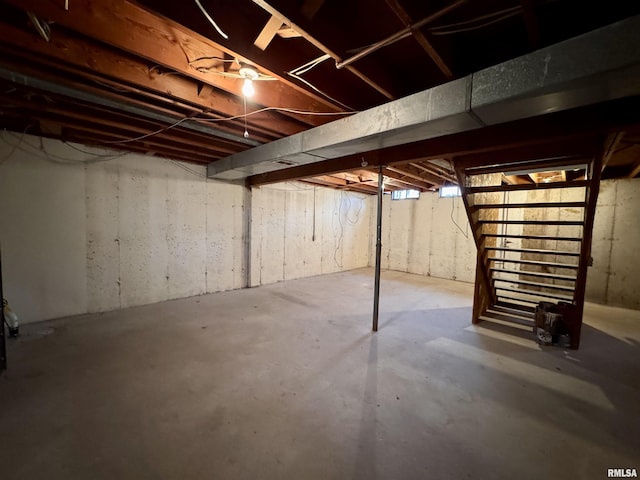 view of basement