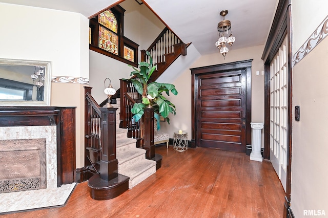 entryway featuring wood-type flooring