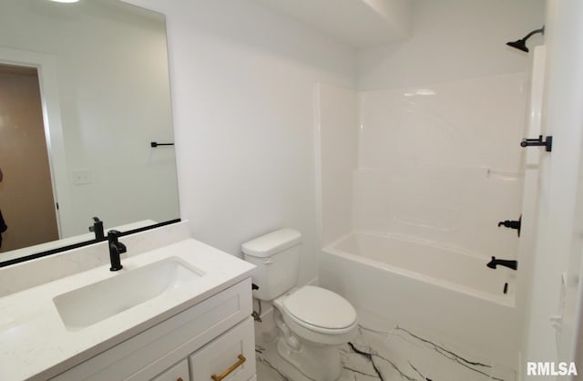 7023 N Water Oak Dr, Edwards, IL 61528 - full bath with vanity, toilet, and tub / shower combination