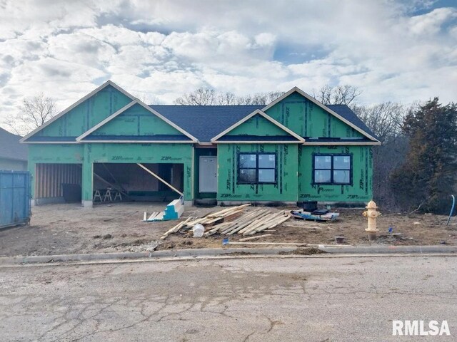 view of unfinished property