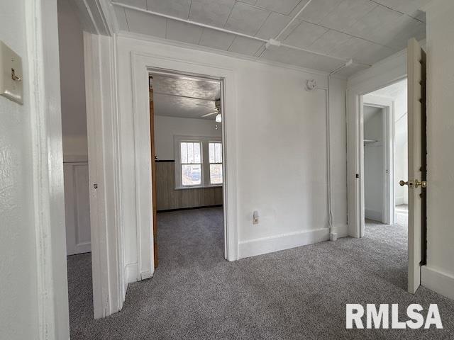 corridor with carpet flooring