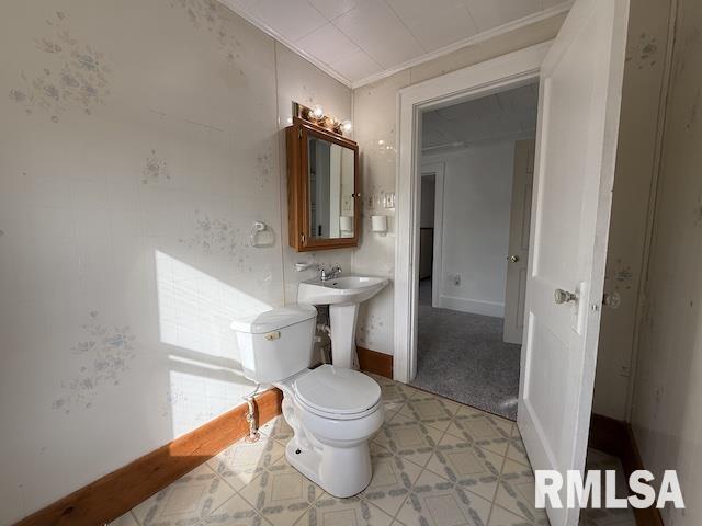 bathroom with sink and toilet