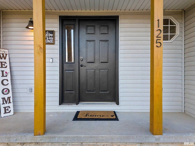 view of doorway to property