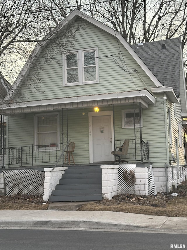 bungalow-style house with a porch