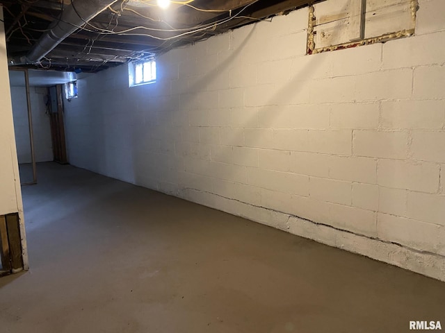 view of basement