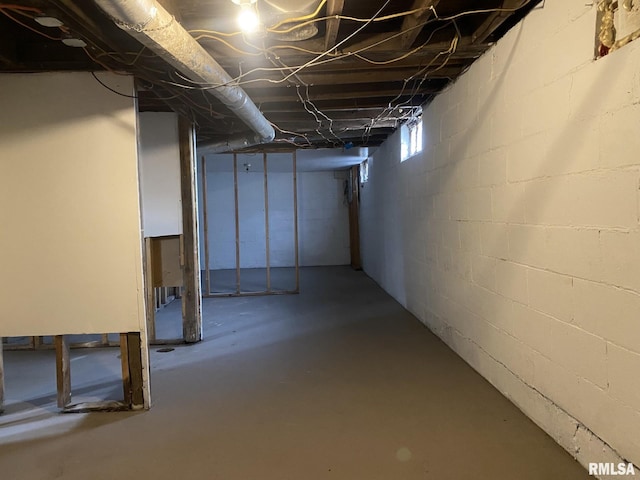 view of basement