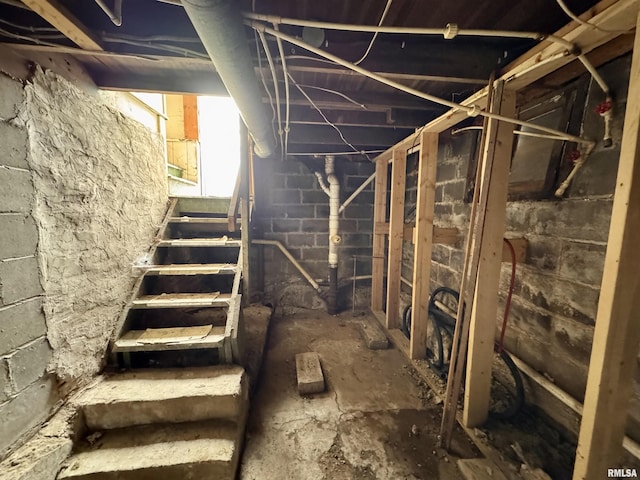 view of basement