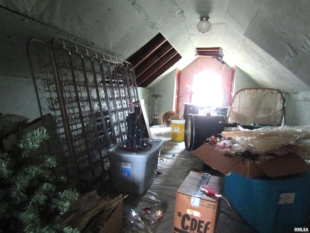 view of attic