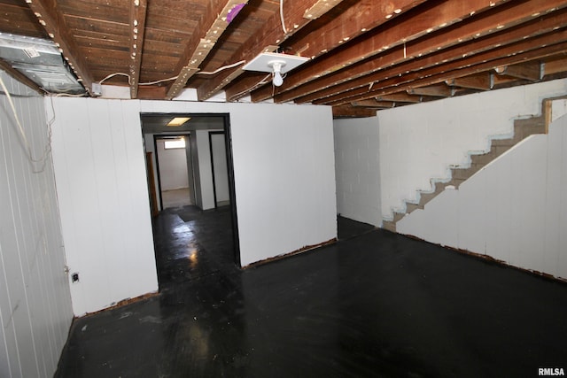 view of basement