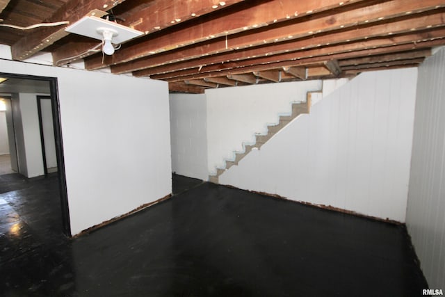 view of basement