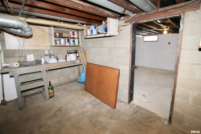 view of basement