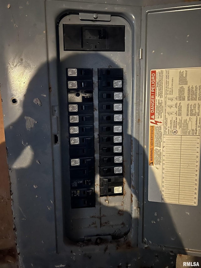 utility room featuring electric panel