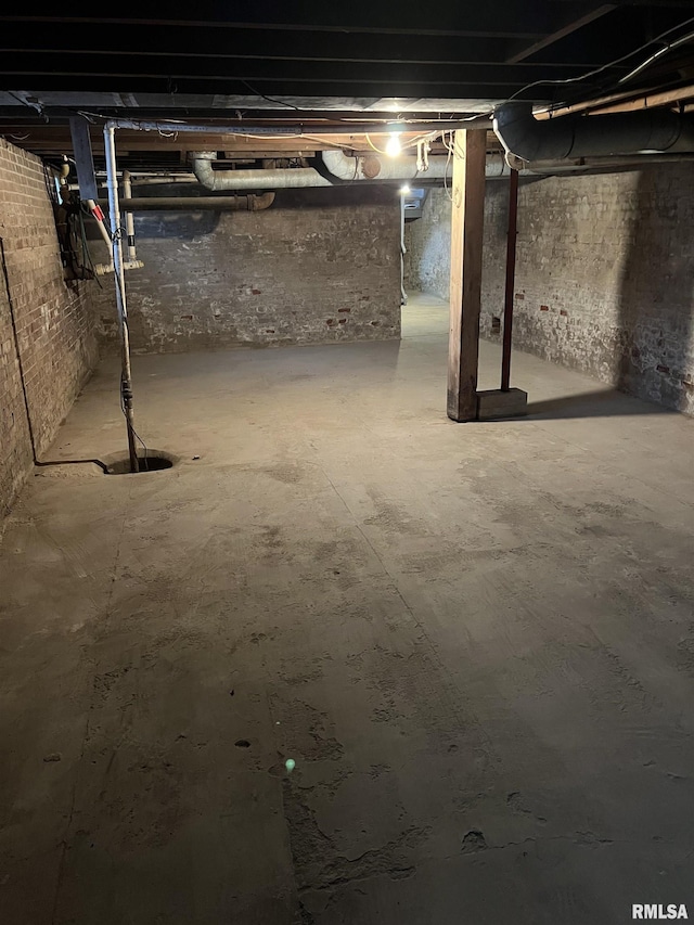 view of basement