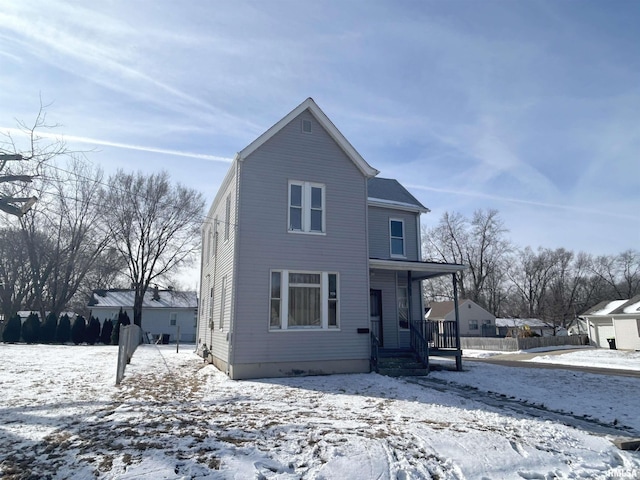 view of property with a porch