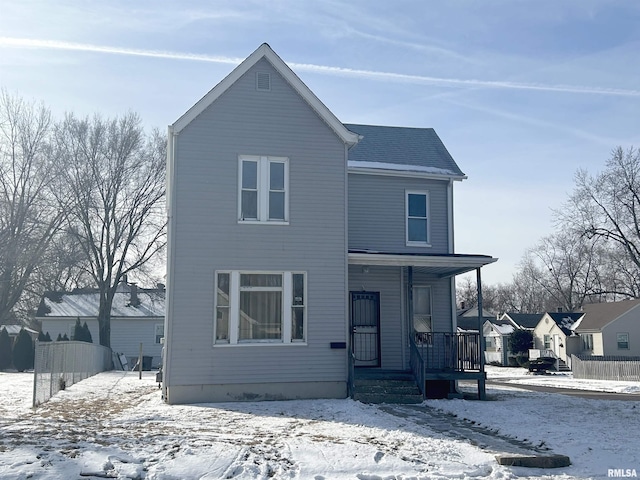 front of property with a porch