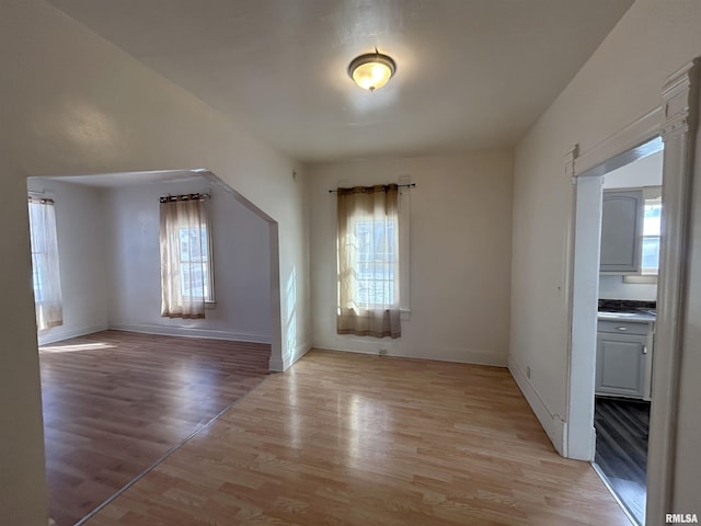 interior space featuring light hardwood / wood-style floors