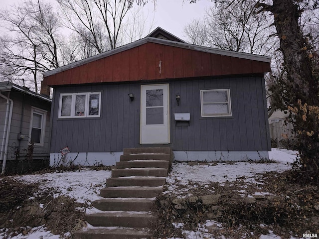 view of front of home featuring entry steps