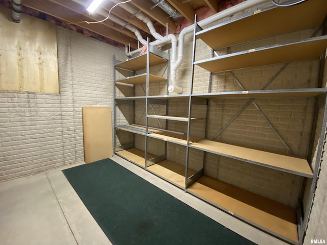 view of storage area