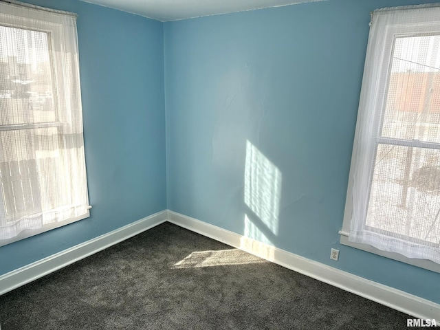 view of carpeted empty room