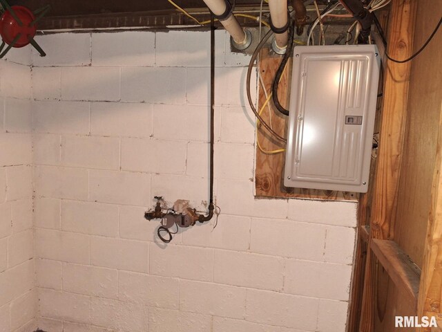 300 E 4th St, Saint David, IL 61563 - utility room featuring electric panel