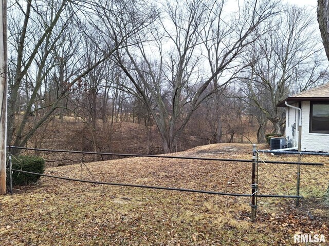 300 E 4th St, Saint David, IL 61563 - view of yard with fence and central air condition unit