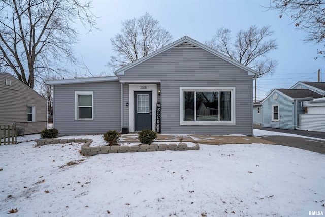 view of bungalow-style home