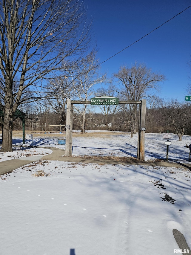 view of snowy yard