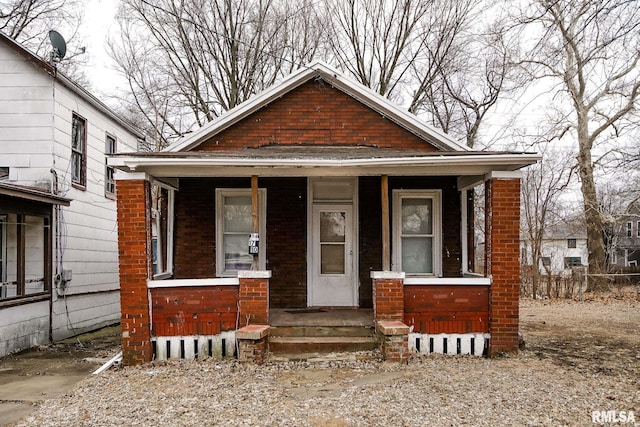 bungalow featuring a porch