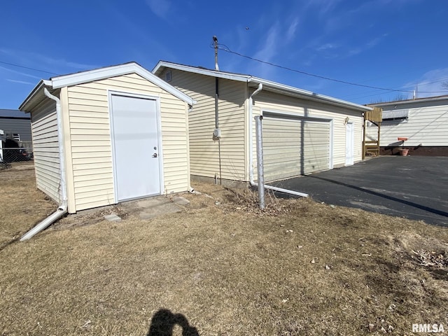 view of shed