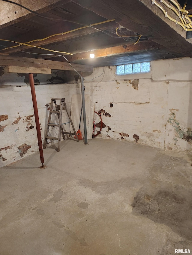 view of basement