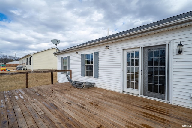 view of wooden terrace