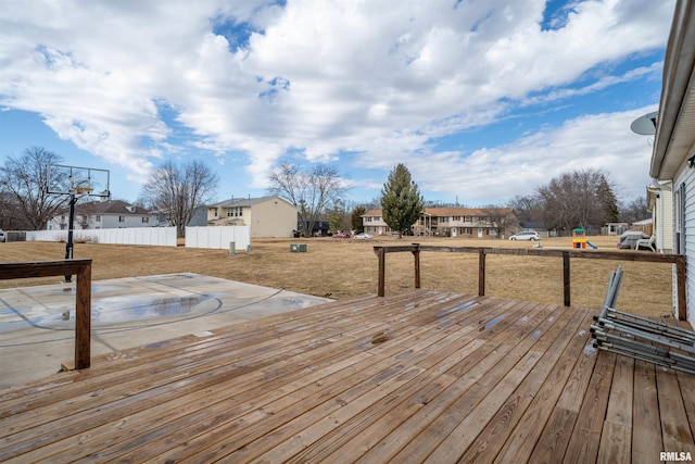 deck with fence