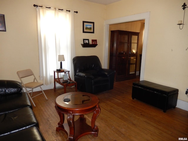 living room featuring wood finished floors