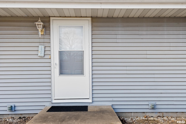 view of doorway to property