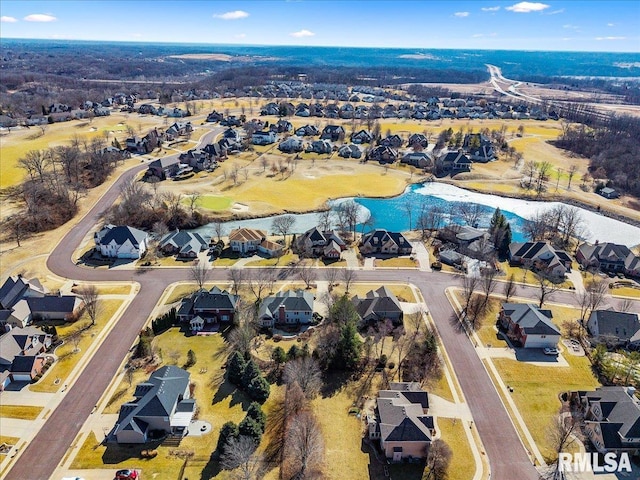 aerial view featuring a residential view