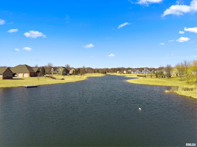 view of water feature featuring a residential view