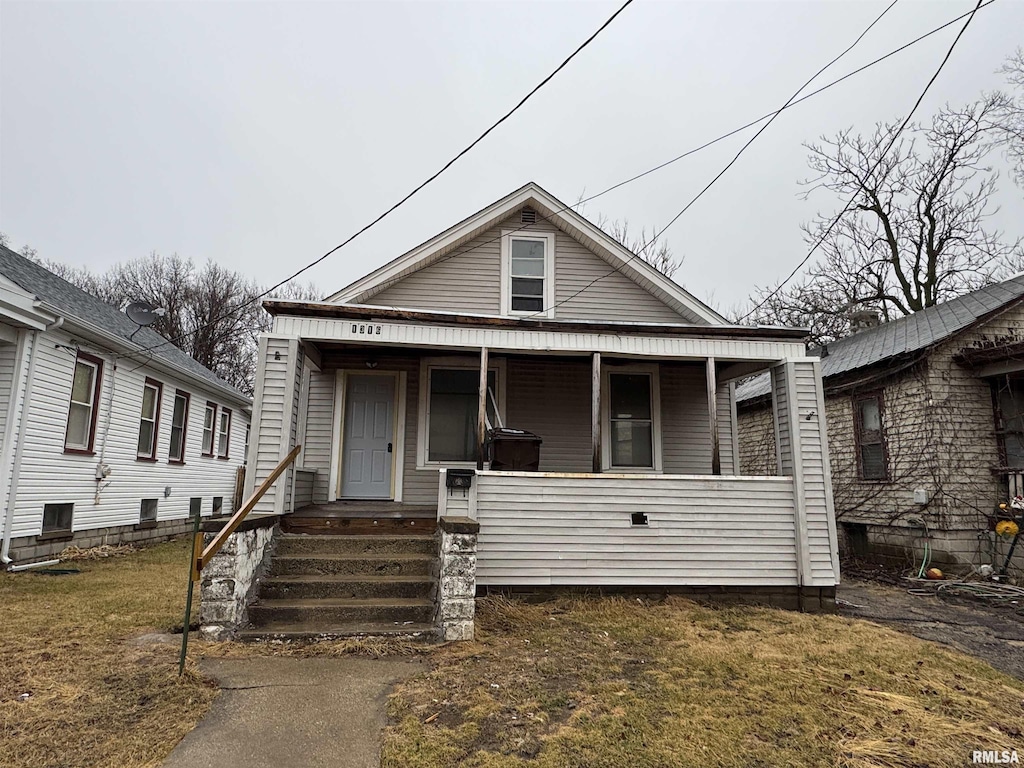 view of front of home with covered porch