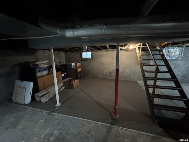 view of basement